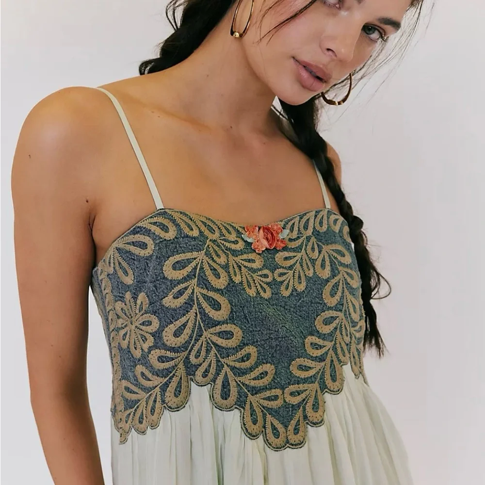 Free People Viral Emery Embroidered Maxi Dress - Picture 2 of 10